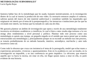 Metodologías subnormales (Seminario Gramsci)